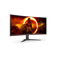 AOC G2 CU34G2XE / BK LED ekranas 86,4 cm (34 colių) 3440 x 1440 pikselių platus Quad HD LCD juodas, raudonas