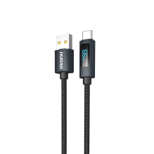 Dudao L7T USB-A - USB-C 66W Cable with LED Display 1m - Black