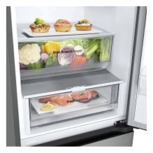 LG GBV3200DPY fridge-freezer Freestanding 387 L D Metallic, Silver