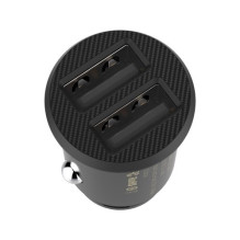 Automobilinis įkroviklis Baseus &quot;Grain Mini&quot; juodas (2xUSB / 3.1A)