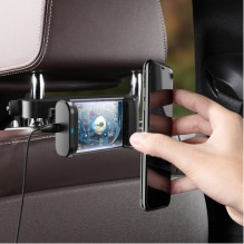 Car holder Baseus 'BackSeat Holder' black (wireless charging 15W) (non-magnetic / for seat)