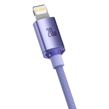 USB Kabelis Baseus &quot;CAJY000205&quot; violetinis &quot;Type-C / Lightning&quot; 200cm (iki 20W)