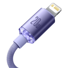 USB Kabelis Baseus &quot;CAJY000205&quot; violetinis &quot;Type-C / Lightning&quot; 200cm (iki 20W)