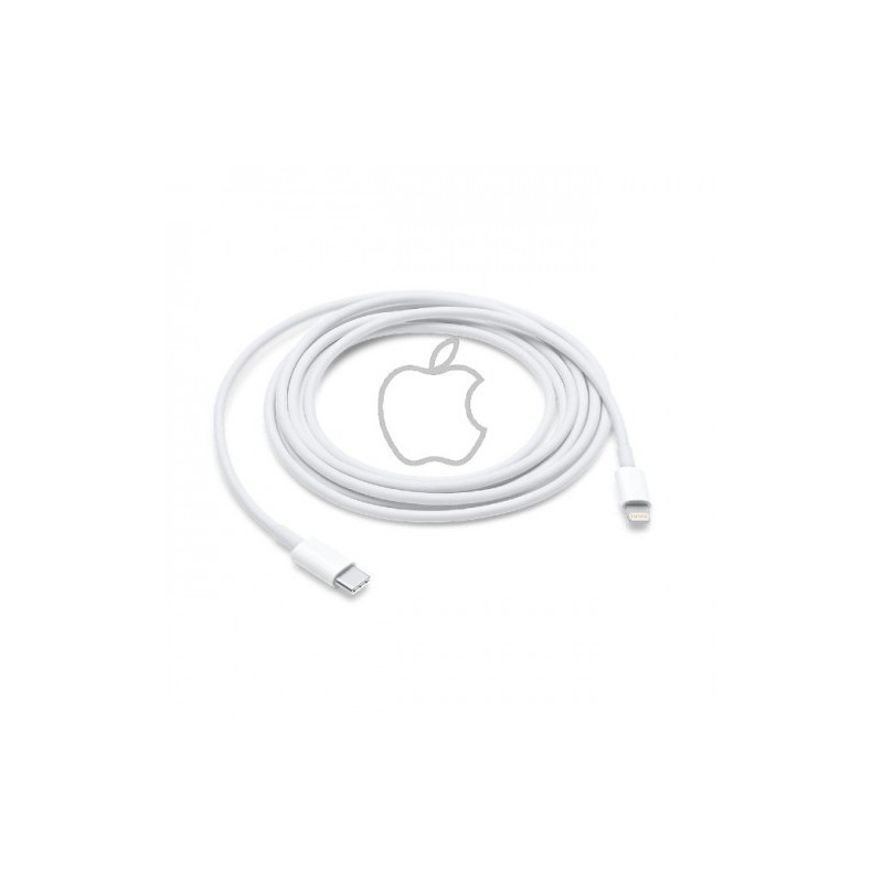 USB Kabelis Apple &quot;Woven&quot; (A2432) baltas 100cm &quot;Type-C / Lightning&quot; / 100% Genuine / 