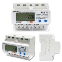 Qoltec 50883 Three phase electronic energy consumption meter for DIN rail , Wi-Fi , TUYA , 400V , LCD