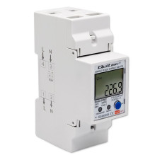 Qoltec 50882 Single phase electronic energy consumption meter for DIN rail , Wi-Fi , TUYA , 230V , LCD