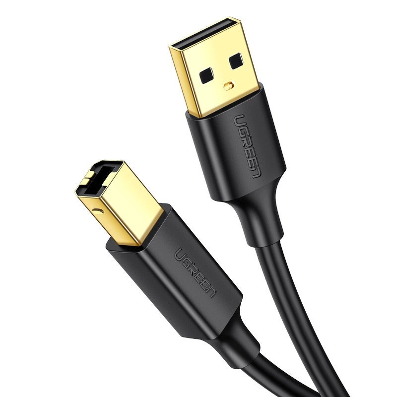 Ugreen USB tipo B spausdintuvo laidas (vyriškas) – USB 2.0 (vyriškas) 480 Mbps 1,5 m juodas (US135 10350)