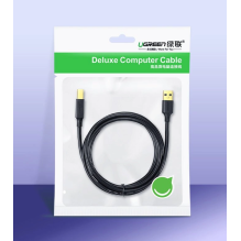 Ugreen USB Type B printer cable (male) - USB 2.0 (male) 480 Mbps 1.5 m black (US135 10350)