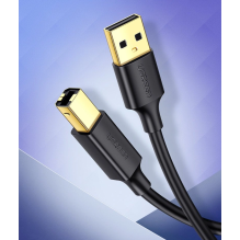 Ugreen USB tipo B spausdintuvo laidas (vyriškas) – USB 2.0 (vyriškas) 480 Mbps 1,5 m juodas (US135 10350)