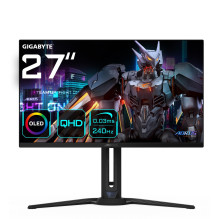 GIGABYTE AORUS FO27Q2 27&quot; OLED QHD Gaming Monitor - 2560 x 1440, 240Hz, 0.03ms, KVM, 250 cd / m², FreeSync Premium 