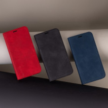 Dėklas &quot;Smart Suede&quot; skirtas Xiaomi Redmi 13C 4G / Redmi 13C 5G / Poco C65 juodas