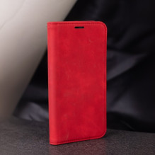 Dėklas &quot;Smart Suede&quot; skirtas Xiaomi Redmi 13C 4G / Redmi 13C 5G / Poco C65 raudonas