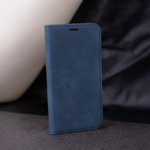 Dėklas &quot;Smart Suede&quot; skirtas Xiaomi Redmi 13C 4G / Redmi 13C 5G / Poco C65 tamsiai mėlynas