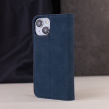 Dėklas &quot;Smart Suede&quot; skirtas Xiaomi Redmi 13C 4G / Redmi 13C 5G / Poco C65 tamsiai mėlynas