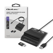 Lustinių Kortelių Skaitytuvas - Qoltec Scr-0636 USB Type-C