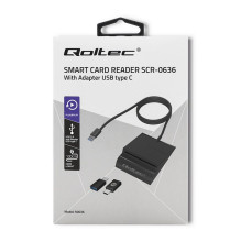 Chips card reader-QOLTEC SCR-0636 USB Type-C