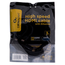 HDMI Laidas - Gembird 3m Vyr. Į Vyr. Type A 10 Gbit/ s Juodas