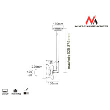 Ceiling Holder - Maclean MC -504A S adjustable