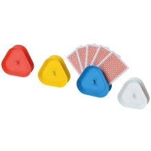 Card holder - ergonomic triangle design, plastic 4 pcs.