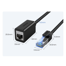 Ugreen ilgintuvas Ethernet RJ45 Cat8 40000 Mbps / 40 Gbps 2m juodas (NW192 50200)