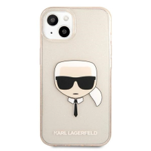 Karl Lagerfeld KLHCP13MKHTUGLGO iPhone 13 6,1&quot; złoty / gold hardcase Glitter Karl`s Head