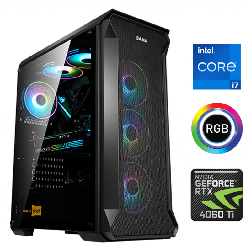 Core i7-14700F 64GB 512GB SSD 2TB HDD RTX 4060 TI 8GB Windows 11