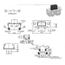 2x4x3.5mm GPS įjungimo mygtukas SMD tvirtinimas prie pagrindinės plokštės