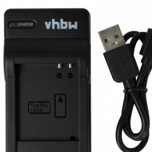 vhbw micro USB-Akku-Ladegerät passend für Panasonic DMW-BCM13E u.a.