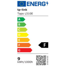 Išmanioji lemputė, TP-LINK, energijos suvartojimas 8,7 vatai, šviesos srautas 806 liumenų, 2700 K, 220–240 V, spindulio 