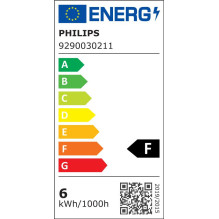 Išmanioji lemputė, PHILIPS, energijos sąnaudos 5,5 vatai, šviesos srautas 470 liumenų, 2700 K, 220–240 V, Bluetooth / Zi