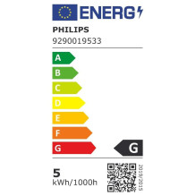 Išmanioji lemputė, PHILIPS, energijos sąnaudos 4,5 vatai, šviesos srautas 350 liumenų, 6500 K, 220 V–240 V, Bluetooth / 