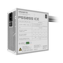 Power Supply, GIGABYTE, GP-P550SS ICE, 550 Watts, Efficiency 80 PLUS SILVER, PFC Active, MTBF 100000 hours, GP-P550SSICE