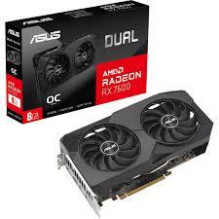 Graphics Card, ASUS, AMD Radeon RX 7600, 8 GB, GDDR6, 128 bit, PCIE 4.0 8x, Two and Half Slot Fansink, 1xHDMI, 3xDisplay