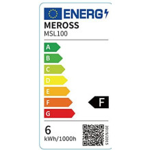 Smart Light Bulb, MEROSS, Power consumption 6 Watts, 2700 K, Beam angle 180 degrees, MSL100HK(EU)