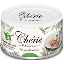 CHERIE Indoor Hairball Control mišrūs skoniai su tunu padaže - Šlapias kačių maistas - 24x80g