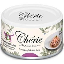 CHERIE Indoor Hairball Control mišrūs skoniai su tunu padaže - Šlapias kačių maistas - 24x80g