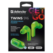 Bluetooth headphones TWINS 916 GREEN