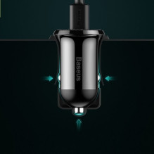 Baseus CCALLP-01 2XUSB 4.8A car charger 2 x USB black