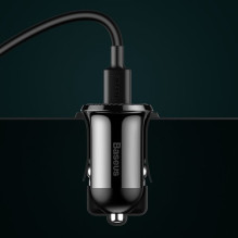 Baseus CCALLP-01 2XUSB 4.8A car charger 2 x USB black