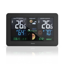 Hama Premium Weather Station with USB - Black