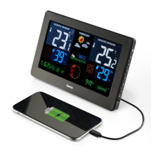 Hama Premium Weather Station with USB - Black