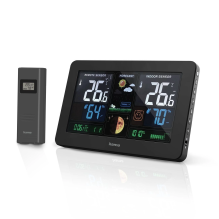 Hama Premium Weather Station with USB - Black