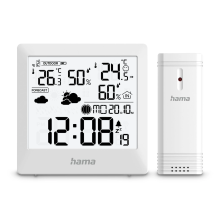 Hama Palawan Weather Station Thermometer Hygrometer - White