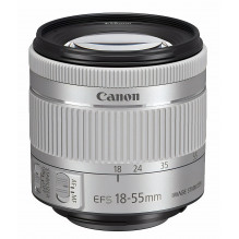 Canon EF-S 18-55mm f/ 4-5.6 IS STM (Silver) - In a white box (white box)