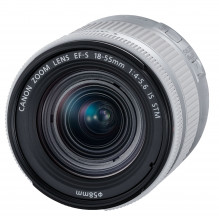 Canon EF-S 18-55mm f/ 4-5.6 IS STM (Silver) - In a white box (white box)