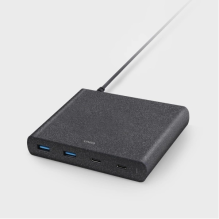 HUB Uniq Surge LITHOS Collective 90W 2xUSB-A QC 3.0 / 2xUSB-C PD 3.0 - black