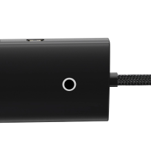 „Baseus Lite“ serijos HUB 4 prievadų (USB-A iki 4xUSB-A 3.0) 0,25 m juodas (WKQX030001)