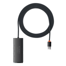 „Baseus Lite“ serijos HUB 4 prievadų (USB-A iki 4xUSB-A 3.0) 2 m juodas (WKQX030201)