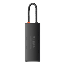 „Baseus Lite“ serijos daugiafunkcis HUB USB Type C – 2 x USB 3.0 / USB Type C PD / HDMI 1,4 / SD / TF black (WKQX050101)