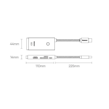 „Baseus Lite“ serijos daugiafunkcis HUB USB Type C – 2 x USB 3.0 / USB Type C PD / HDMI 1,4 / SD / TF black (WKQX050101)